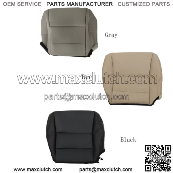 For 2013-16 17 Honda Accord Driver Side Bottom Seat Cover Perforated Leather