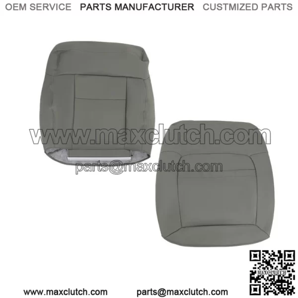 Front Pair Seat Cover Bottom&Top Leather Gray For 2004-2008 Ford F150 Lariat XLT - Image 5