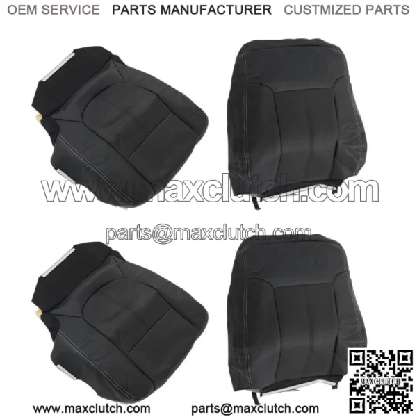Front Left Right Seat Covers For 2011-2016 Ford F250 F350 F450 F550 Lariat Black