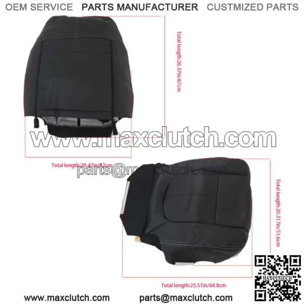 Front Left Right Seat Covers For 2011-2016 Ford F250 F350 F450 F550 Lariat Black - Image 2