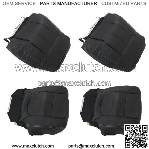 Front Left Right Seat Covers For 2011-2016 Ford F250 F350 F450 F550 Lariat Black - Image 5