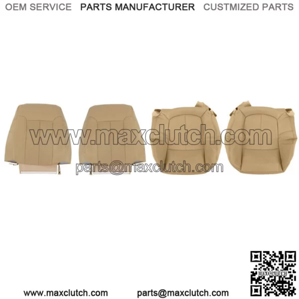 Driver Passenger Perforated Leather Seat Cover  For Ford F150 Lariat 2009-2014