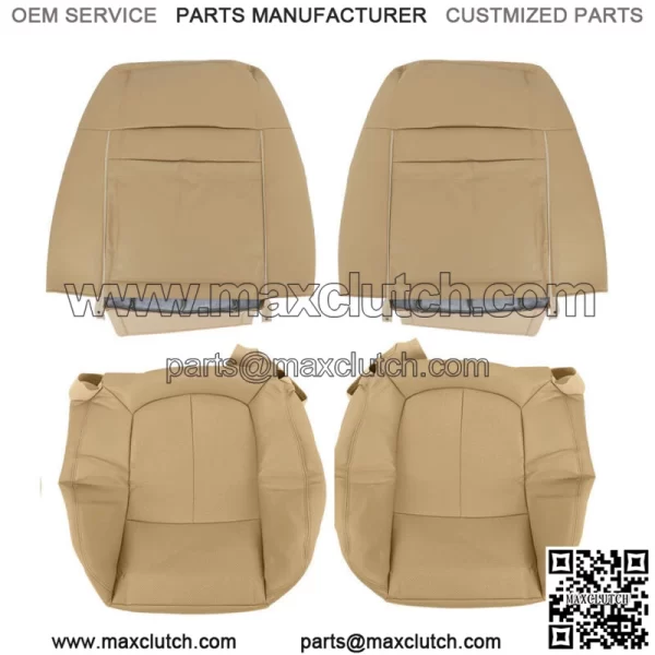 Driver Passenger Perforated Leather Seat Cover  For Ford F150 Lariat 2009-2014 - Image 4