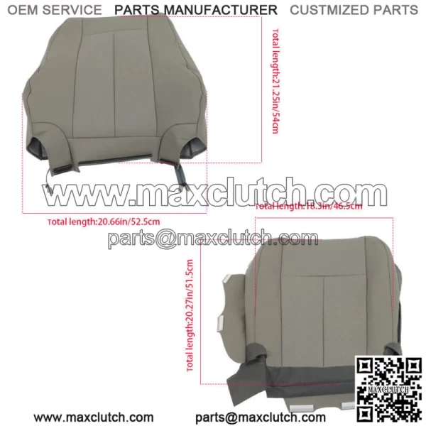 Replacement Driver Top+Bottom Seat Cover For 2007-2015 Ford Expedition Leather - Image 3