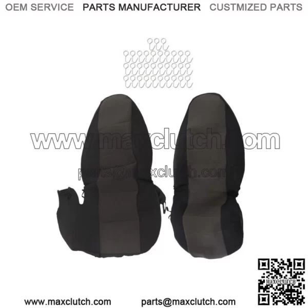 Car Seat Covers Black/Charcoal Center For 1998-2003 Ford Ranger 60/40 High Back - Image 3
