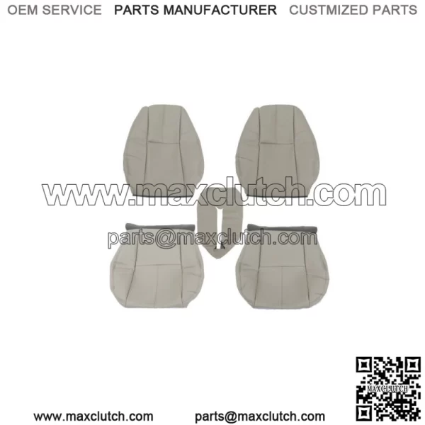 Seat Cover Gray For 2007-2014 Chevy Tahoe GMC Sierra Front Left&Right Bottom&Top