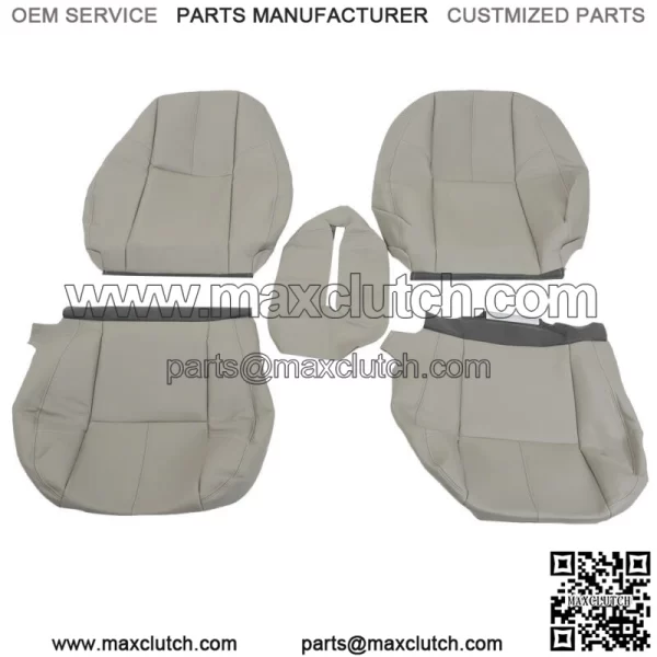 Seat Cover Gray For 2007-2014 Chevy Tahoe GMC Sierra Front Left&Right Bottom&Top - Image 3
