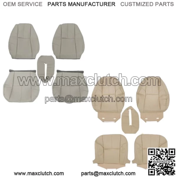 For 2007-2014 Chevy Tahoe GMC Sierra Bottom Driver&Passenger Leather Seat Cover