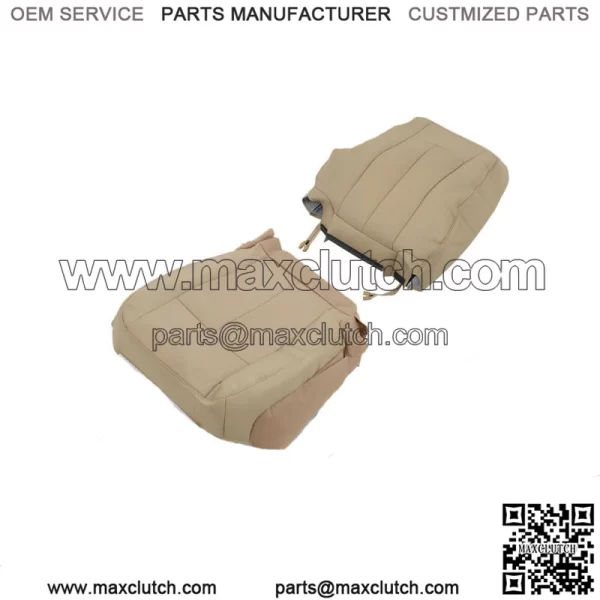 For 2007-14 Ford Expedition Driver Perforated Seat Cover Lean+Bottom Leather Tan