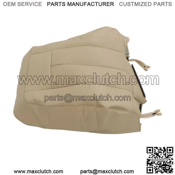For 2007-14 Ford Expedition Driver Perforated Seat Cover Lean+Bottom Leather Tan - Image 5