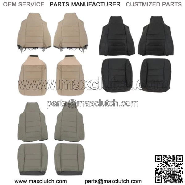 Front Left Right Perforated Seat Cover For 2002-2007 Ford F250 F350 F450 F550
