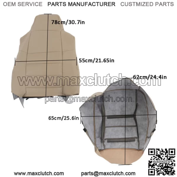 Front Left Right Perforated Seat Cover For 2002-2007 Ford F250 F350 F450 F550 - Image 4