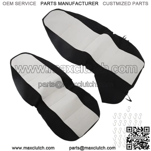 Fit For 1998-03 Ford Ranger 60/40 High Back Seats Car Seat Covers Blk/Silver - Image 4