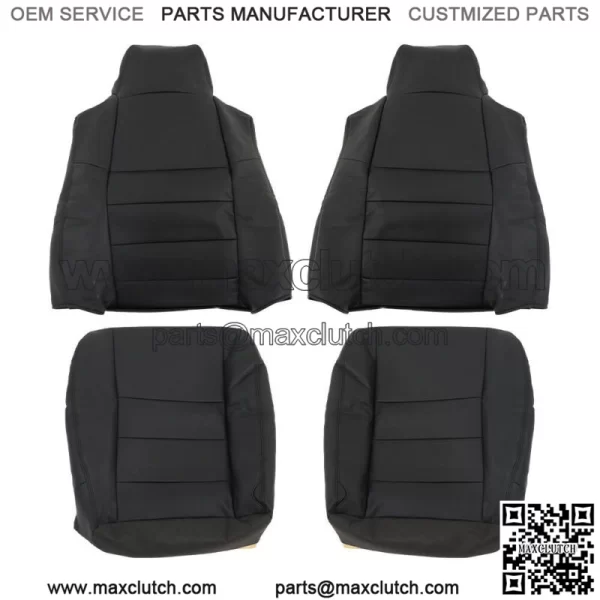 Seat Cover For 02-07 Ford F250 F350 Lariat Super Duty Front Perforated Black - Image 3