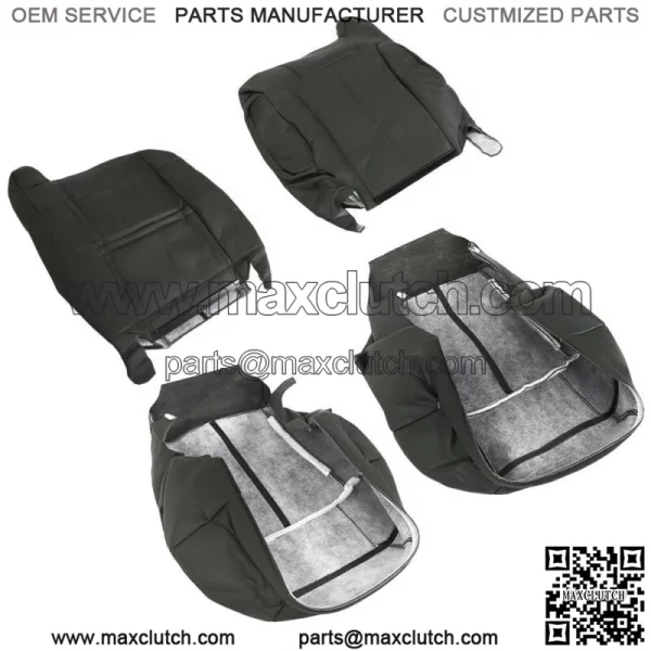 Seat Cover For 1999-2002 Chevy Silverado&GMC Sierra Leather Graphite Both Side - Image 2