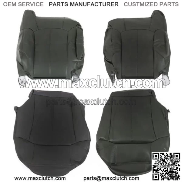 Seat Cover For 1999-2002 Chevy Silverado&GMC Sierra Leather Graphite Both Side - Image 3