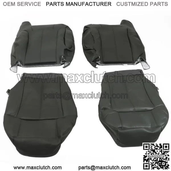 Seat Cover For 1999-2002 Chevy Silverado&GMC Sierra Leather Graphite Both Side - Image 4