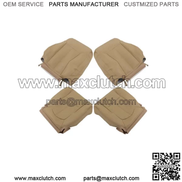 Front Left Right Seat Covers For 2011-2016 Ford F250 F350 F450 F550 Lariat Tan