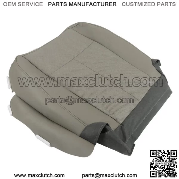 For 2007-2015 Ford Expedition XLT, EL XLT Driver Bottom Leatherette Seat Gray - Image 2