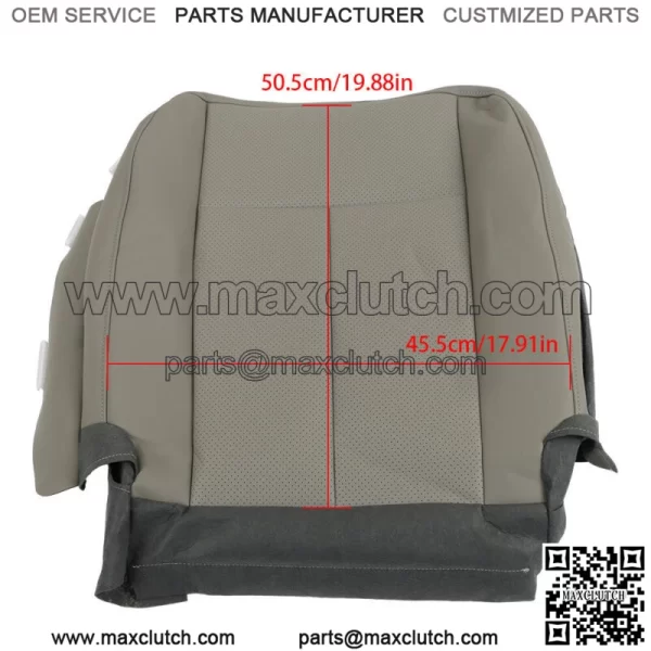 For 2007-2015 Ford Expedition XLT, EL XLT Driver Bottom Leatherette Seat Gray - Image 3