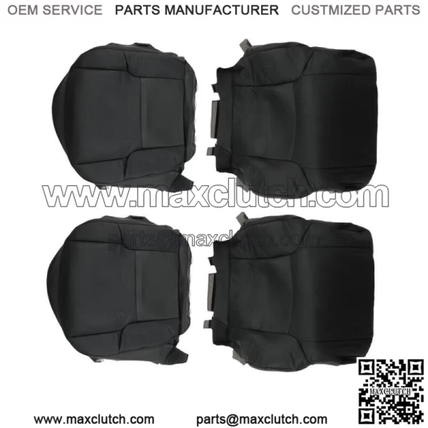 Front Seat Cover For 2003-08 2009 Toyota 4Runner Driver Passenger Black Leather - Image 4