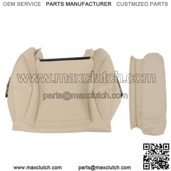 Front Driver Bottom Seat Cover For 2015 2016-2021 Mercedes Benz C300 Tan Leather - Image 2
