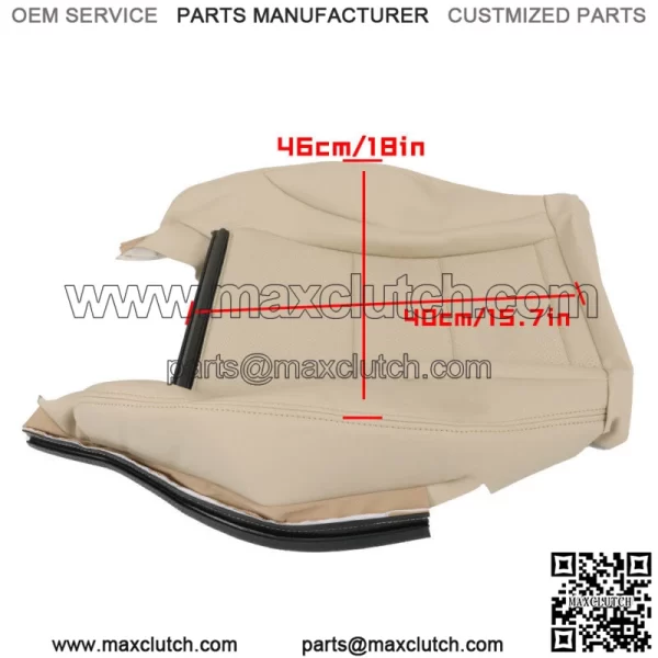 Front Driver Bottom Seat Cover For 2015 2016-2021 Mercedes Benz C300 Tan Leather - Image 4