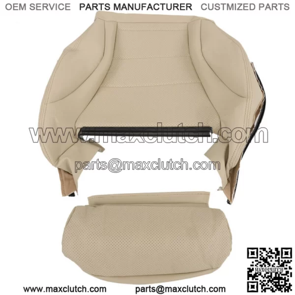 Front Driver Bottom Seat Cover For 2015 2016-2021 Mercedes Benz C300 Tan Leather - Image 5