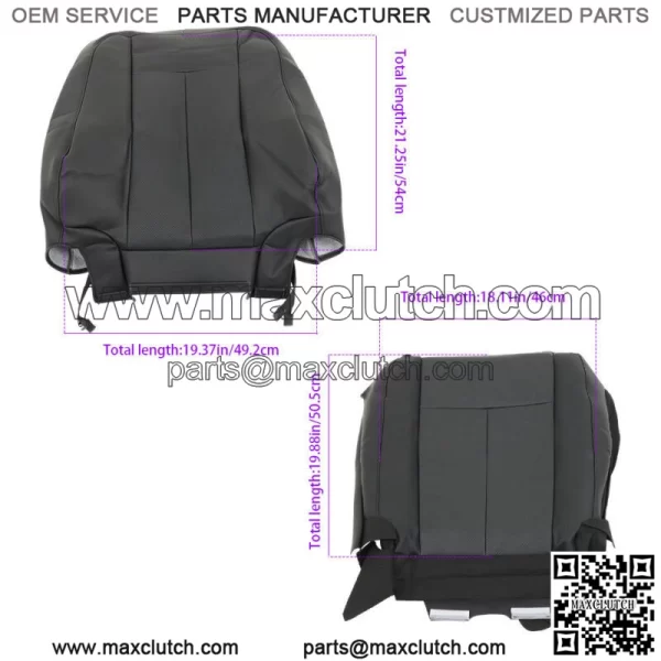 Driver Perforated Leather Seat Cover For 2007-2014 Ford Expedition Bottom & Top - Image 3