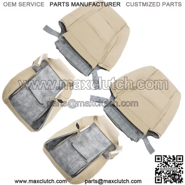 Seat Cover Driver & Passenger Bottom & Top Tan For 2000-2007 Toyota Sequoia - Image 2