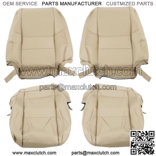 Seat Cover Driver & Passenger Bottom & Top Tan For 2000-2007 Toyota Sequoia - Image 3