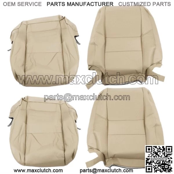 Seat Cover Driver & Passenger Bottom & Top Tan For 2000-2007 Toyota Sequoia - Image 4