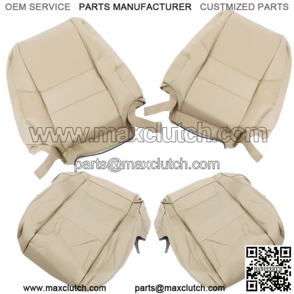 Seat Cover Driver & Passenger Bottom & Top Tan For 2000-2007 Toyota Sequoia - Image 5
