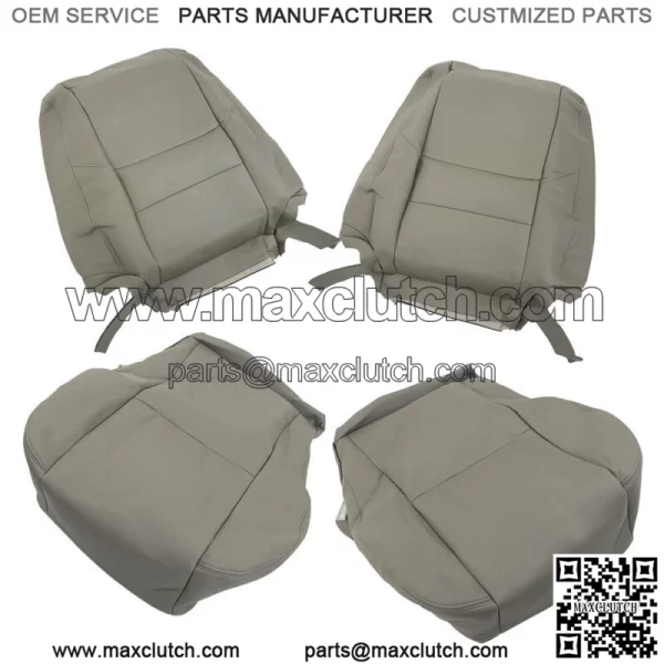 Seat Cover Front Bottom&Lean Gray Leather For Toyota Sequoia 2000-2006 2007 - Image 3