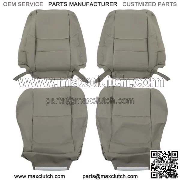 Seat Cover Front Bottom&Lean Gray Leather For Toyota Sequoia 2000-2006 2007 - Image 4
