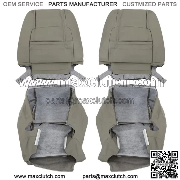 Seat Cover Front Bottom&Lean Gray Leather For Toyota Sequoia 2000-2006 2007 - Image 5