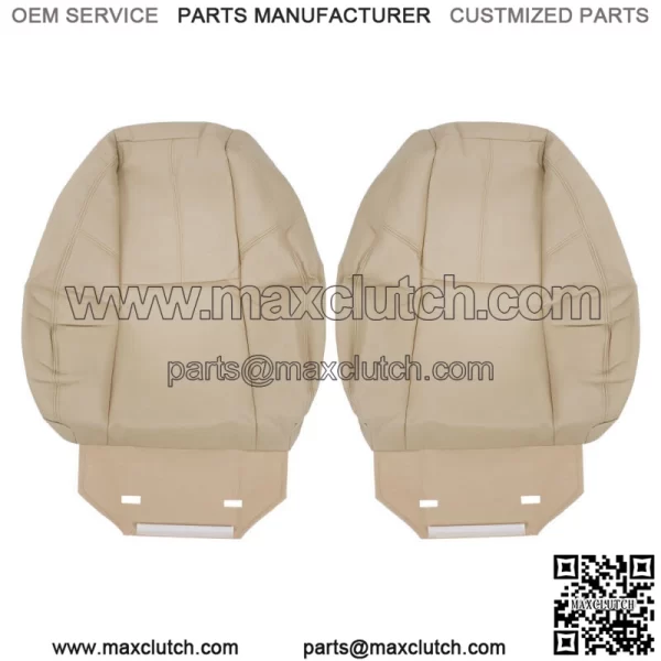 Seat Cover For Chevy Tahoe GMC Sierra 2007-2014 Front Both Side Bottom&Top Tan - Image 2
