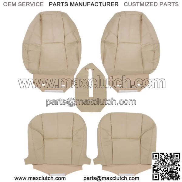Seat Cover For Chevy Tahoe GMC Sierra 2007-2014 Front Both Side Bottom&Top Tan - Image 3