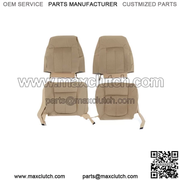Seat Cover Driver&Passenger Bottom&Top Cloth Tan For Ford F150 XLT 2011-2014