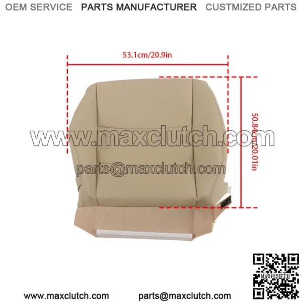 Front Passenger Seat Cover For 2007-2011 2012 Acura RDX Perforated Leather Tan - Image 4
