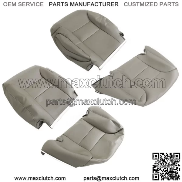 Seat Cover For 1995-1999 Chevy C1500 K1500 Driver Passenger Bottom&Back Gray - Image 3