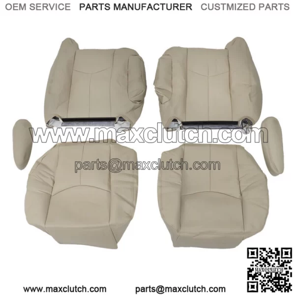 Seat Cover Light Tan For 2003-2005 2006 Chevy Tahoe GMC Yukon Driver&Passenger
