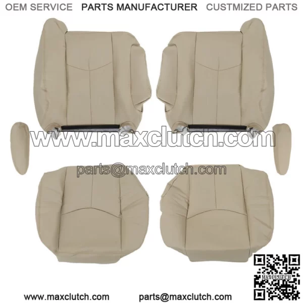 Seat Cover Light Tan For 2003-2005 2006 Chevy Tahoe GMC Yukon Driver&Passenger - Image 3