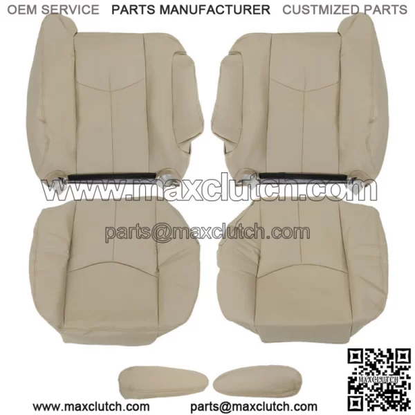 Seat Cover Light Tan For 2003-2005 2006 Chevy Tahoe GMC Yukon Driver&Passenger - Image 4