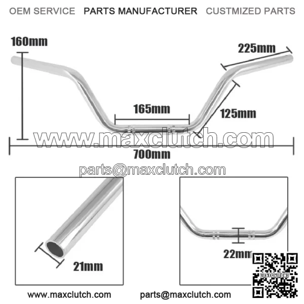 1" Chrome Handlebar Drag Bar Anti-rust For CF-Moto CFORCE 1000 800 600 500 ATV - Image 2