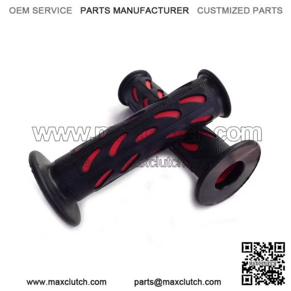 Black Rubber Hand Grips Handlebar For ATV Polaris Arctic Cat Suzuki 22mm 7/8" - Image 3