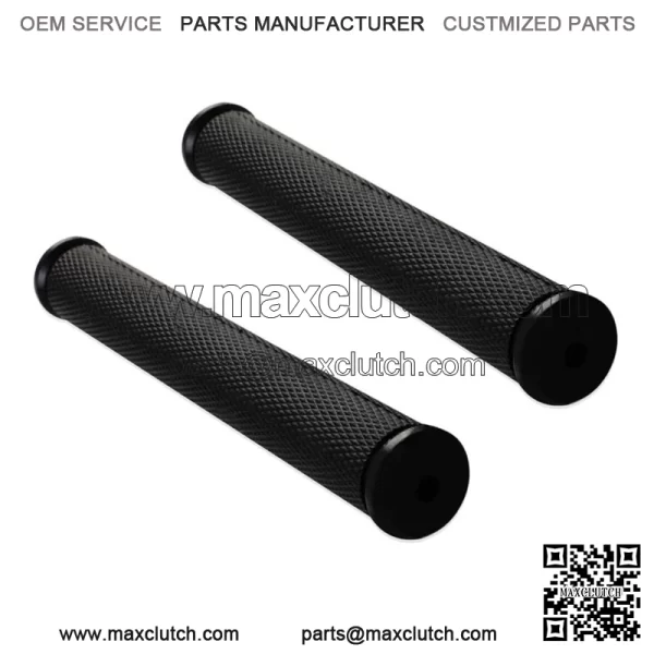 Black 8" Rubber Snowmobile Grips For Cat Polaris Skidoo Yamaha 7/8'' handlebars