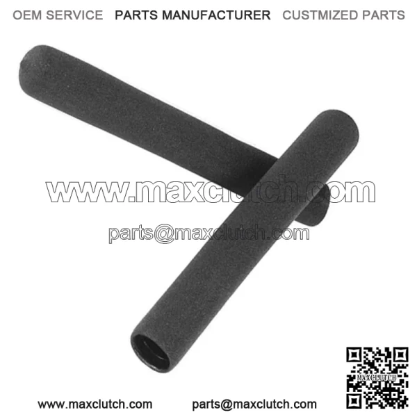 8" Snowmobile Soft Handlebar Grips Pair Black Compatible w Hand Warmers & Hooks (For: Yamaha)