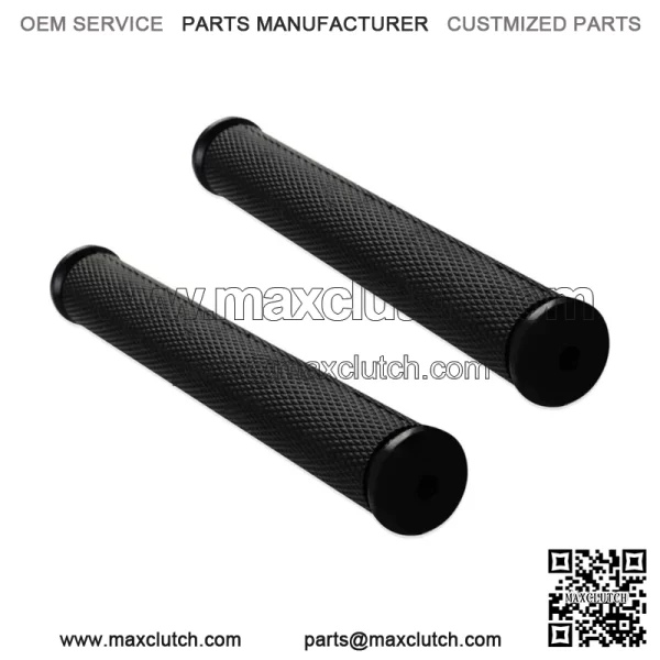 Black 8" Rubber Snowmobile Grips For Cat Skidoo Yamaha 7/8'' handlebars