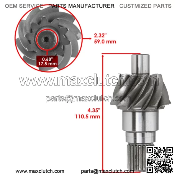 Rear Differential Gear & Pinion For Can Am Outlander Max 650 6x6 2022 - Image 3